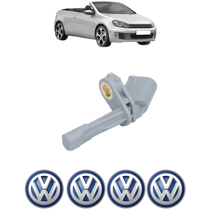 Senzor turatie roata Volkswagen GOLF VI Convertible (517) 1.2 TSI 16V CP 105 din 2013 - 2016, Bosch, 4x Stickere auto cu Volkswagen