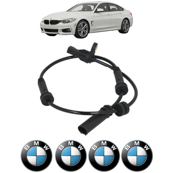 Senzor turatie roata BMW Seria 3 Gran Turismo (F34) 320 i CP 184 din 2016, Bosch, 4x Stickere auto cu BMW