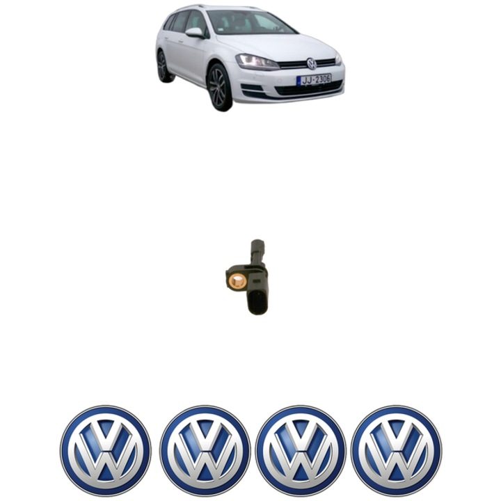 Senzor turatie roata Volkswagen GOLF VII Variant (BA5, BV5) 1.4 TGI CNG CP 110 din 2013 - 2018, Bosch, 4x Stickere auto cu Volkswagen