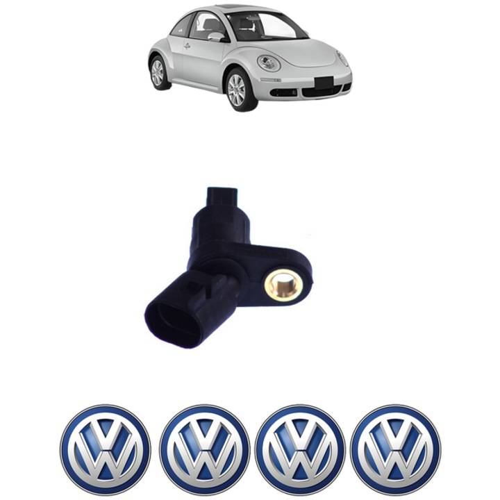 Senzor turatie roata Volkswagen NEW BEETLE (9C1, 1C1) 2.5 CP 150 din 2005 - 2010, Bosch, 4x Stickere auto cu Volkswagen