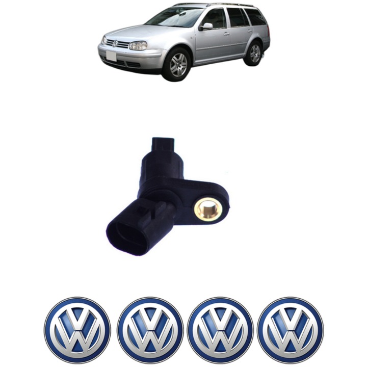 Senzor turatie roata Volkswagen GOLF VAN IV Variant (1J5) 1.9 TDI CP 131 din 2001 - 2006, Bosch, 4x Stickere auto cu Volkswagen