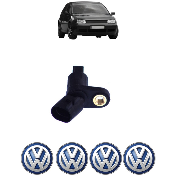 Senzor turatie roata Volkswagen GOLF IV Van (1J1) 1.9 TDI CP 90 din 2000 - 2002, Bosch, 4x Stickere auto cu Volkswagen