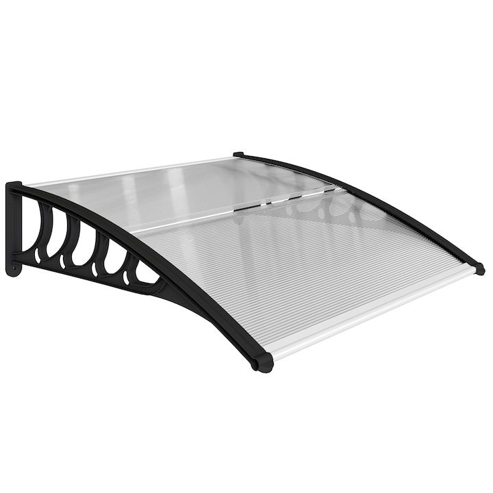 Copertina pentru Usi, Outsunny, Policarbonat, polipropilena,103cm x 96.5cm x 27cm, Transparenta