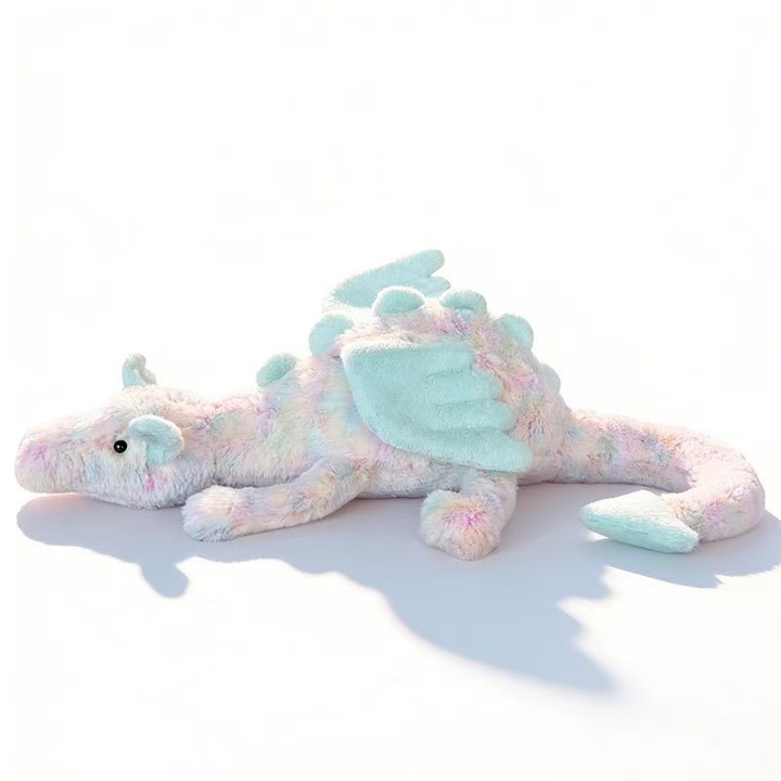 Jucarie de plus dragon colorat 50cm