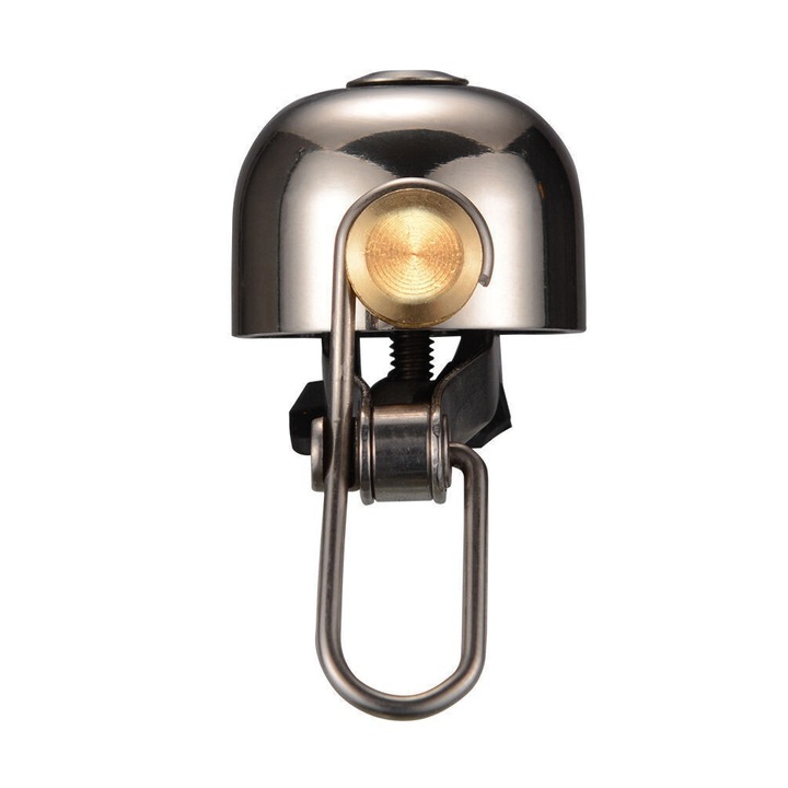 Clopot de bicicleta, ROCKBROS, 15-1B, clopot clasic pentru MTB, montare pe ghidon, argintiu stralucitor