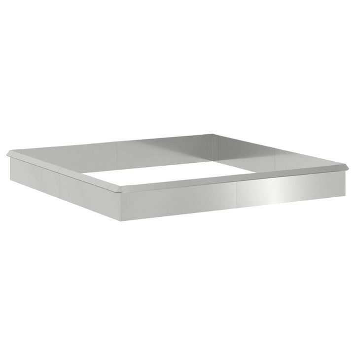 Декоративни градински огради vidaXL, комплект от 12 бр, сребриста, 100x3.5x25 см