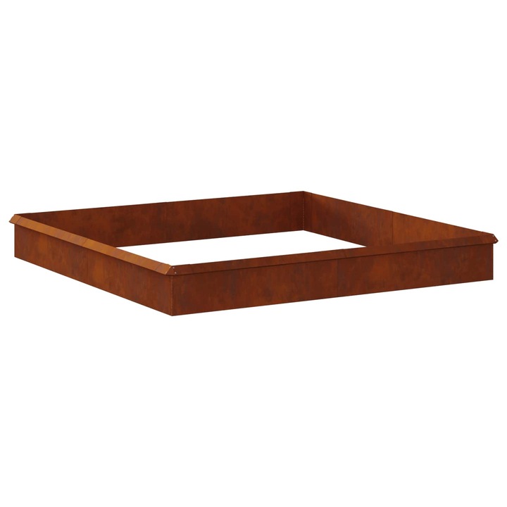 Метални огради за градина vidaXL, комплект 12 броя, патинирана стомана, 100x3.5x25 см