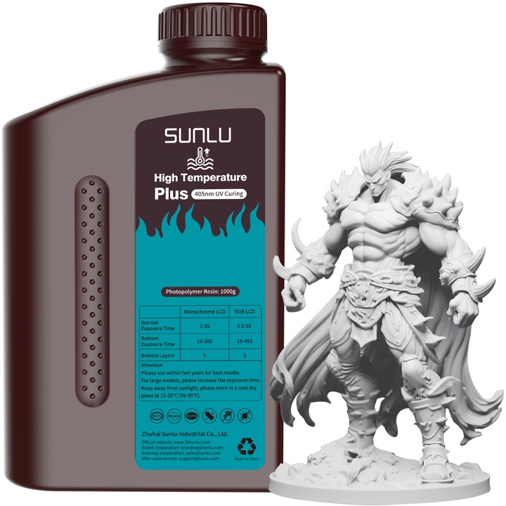 3D смола, Sunlu High Temp Plus, 1 кг, сиво, за 3D принтер