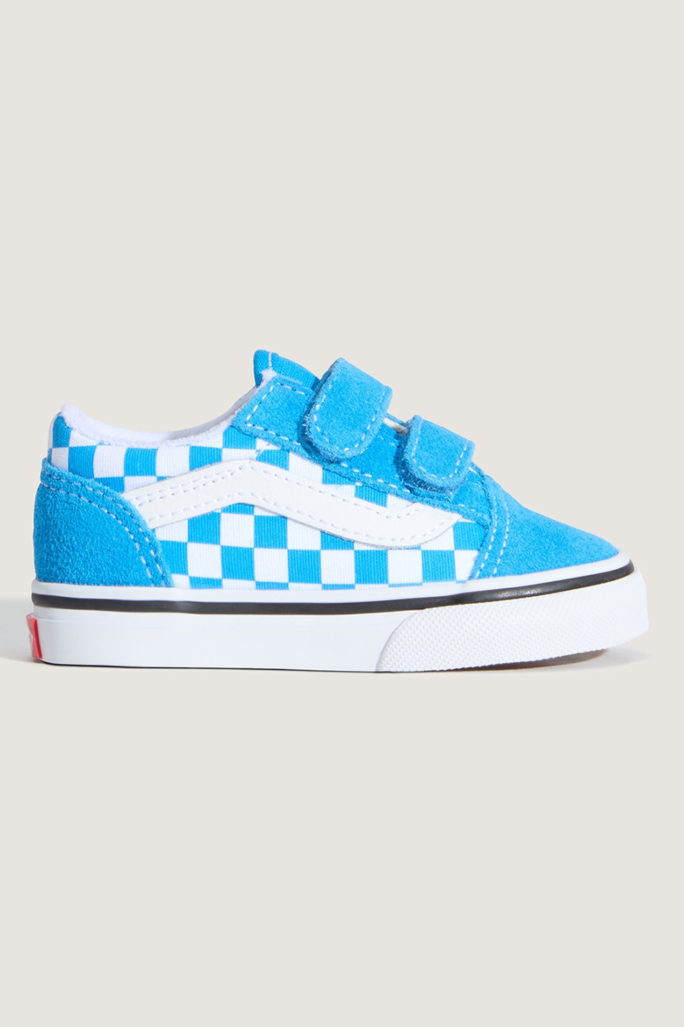 Vans, Tenisi cu velcro Old Skool, Alb, Albastru, 26 EU
