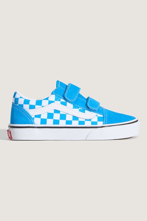 Vans, Кецове Old Skool с велур, Бял/Син
