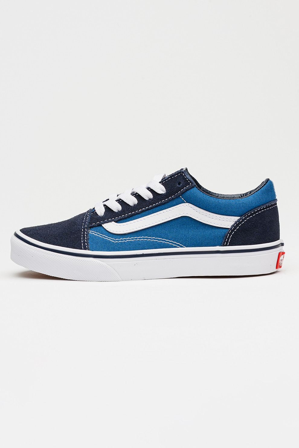 Vans, Tenisi Old Skool din piele intoarsa, Albastru inchis, Bleumarin, 37 EU