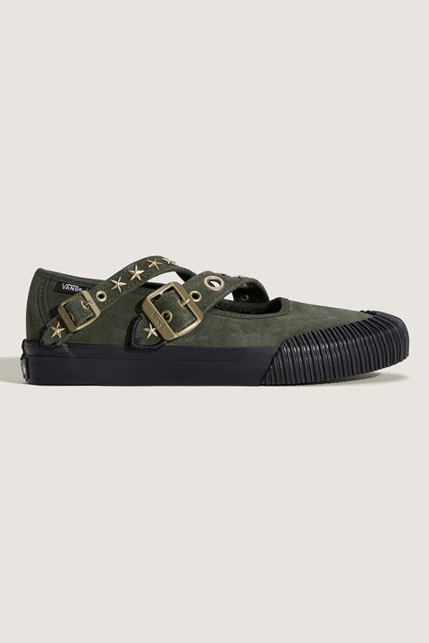 Vans, Pántos nyersbőr cipő, Sötét olívazöld