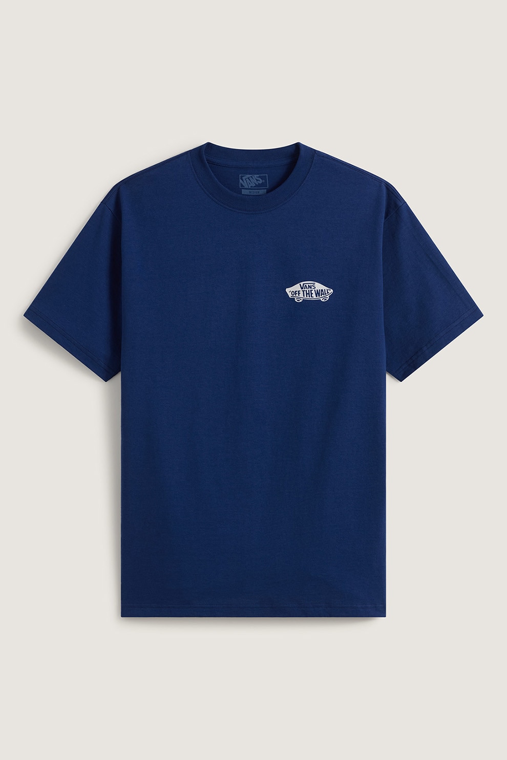 Vans, Tricou cu logo Double Standard, Alb, Albastru indigo, L
