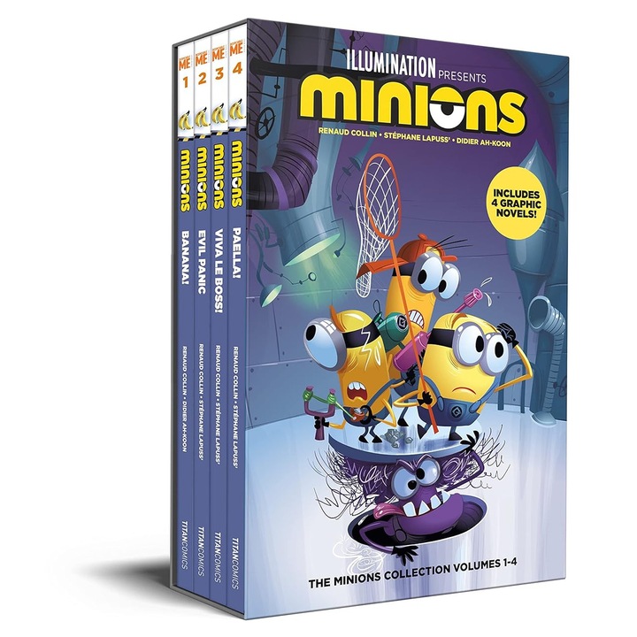 Minions 1-4 Boxed Set: Banana! / Evil Panic / Viva Le Boss! / Paella!, Stephane Lapuss - Editura Titan Books