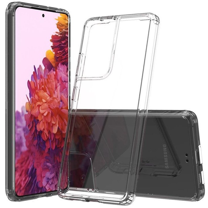 Carcasa de protectie TPU transparenta pentru Samsung Galaxy S21 FE, ultra subtire, rezistenta la socuri, transparent
