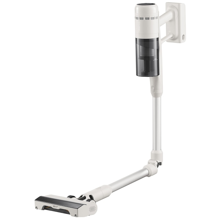 Вертикална безжична прахосмукачка Roborock H60 H10A3A, 115AW, 60 минути автономност, Зелена светлина за откриване на прах, Гъвкава тръба 5.6 см, 5-степенна филтрация, LED дисплей, 500 мл контейнер за прах, Бял