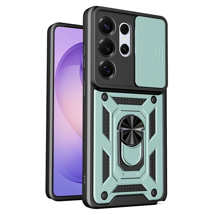 Husa pentru Samsung Galaxy S26 Ultra, CamShield, Stef's Cat, Verde