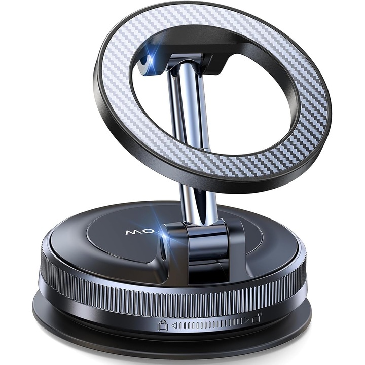 Suport Auto Magnetic pentru Telefon Coolpow, Prindere cu Ventuza, Capacitate de Sustinere de 40 Kg, Magneti N58, Rotire 360°, Compatibil MagSafe