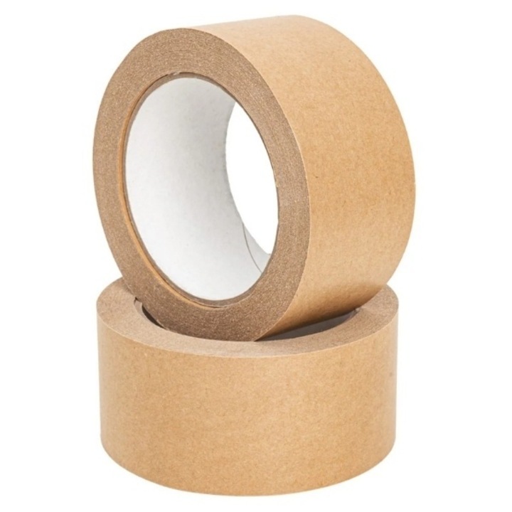 Banda Adeziva din Hartie Kraft Ecologica, Solvent, 48 mm x 50 m, Natur
