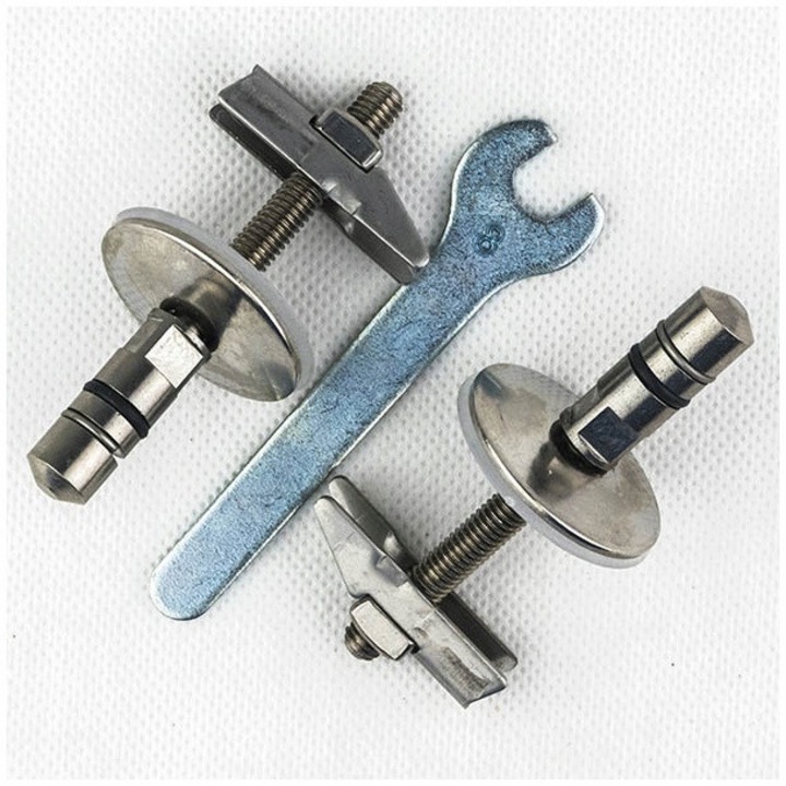 Balamale capac WC soft-close, Villeroy&Boch, pentru Villeroy & Boch O.NOVO, cod 92241761, otel inoxidabil, functie quick release, inchidere lina, durabilitate, set complet