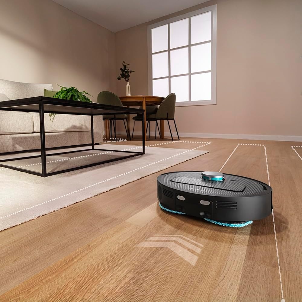 Aspirator robot Cecotec Conga X50 X-Treme, 15000Pa, Wi-Fi, Navigatie laser, Autonomie 240 min, Statie colectare automata, Negru