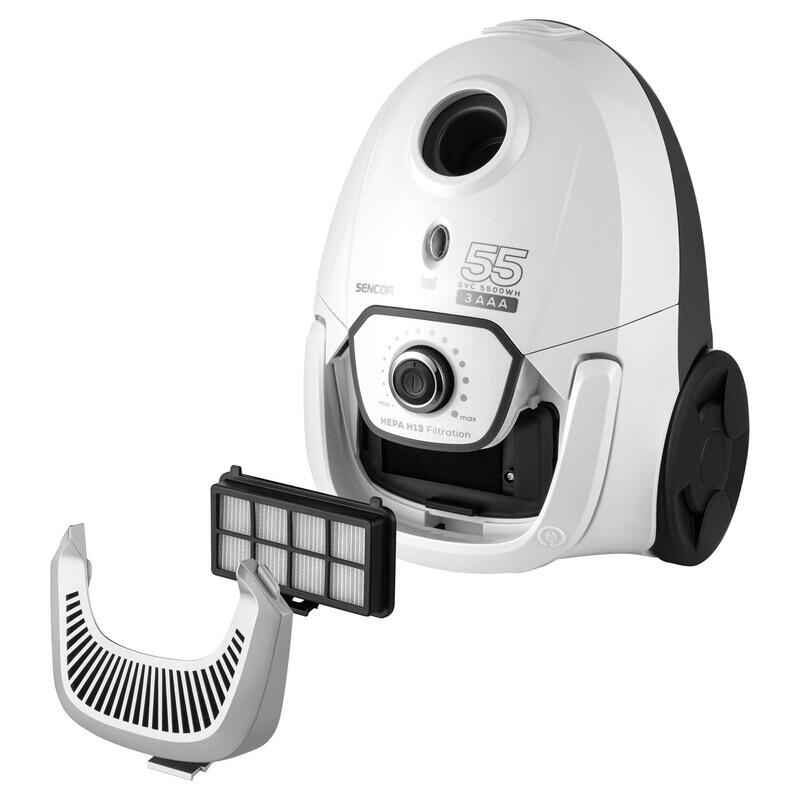 Aspirator cu sac, 700 W, Capacitate colectare 2 l, Filtru HEPA H13, Rebobinare automata