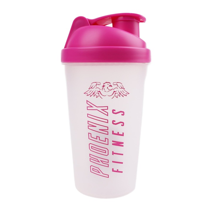 Shaker Phoenix Fitness 500 ml szűrővel – rózsaszín