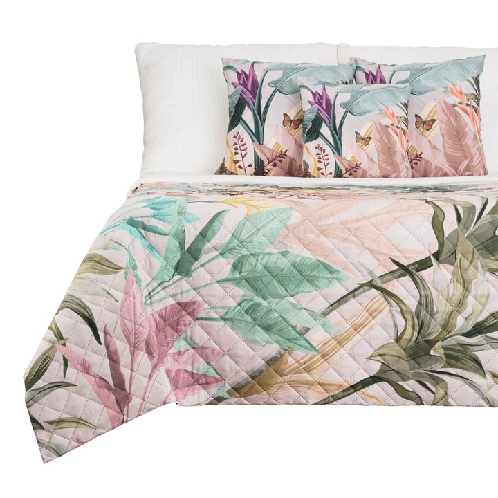 Cuvertură de Pat HomeView, model 157, 100% Poliester, 160x200 cm, culori vibrante