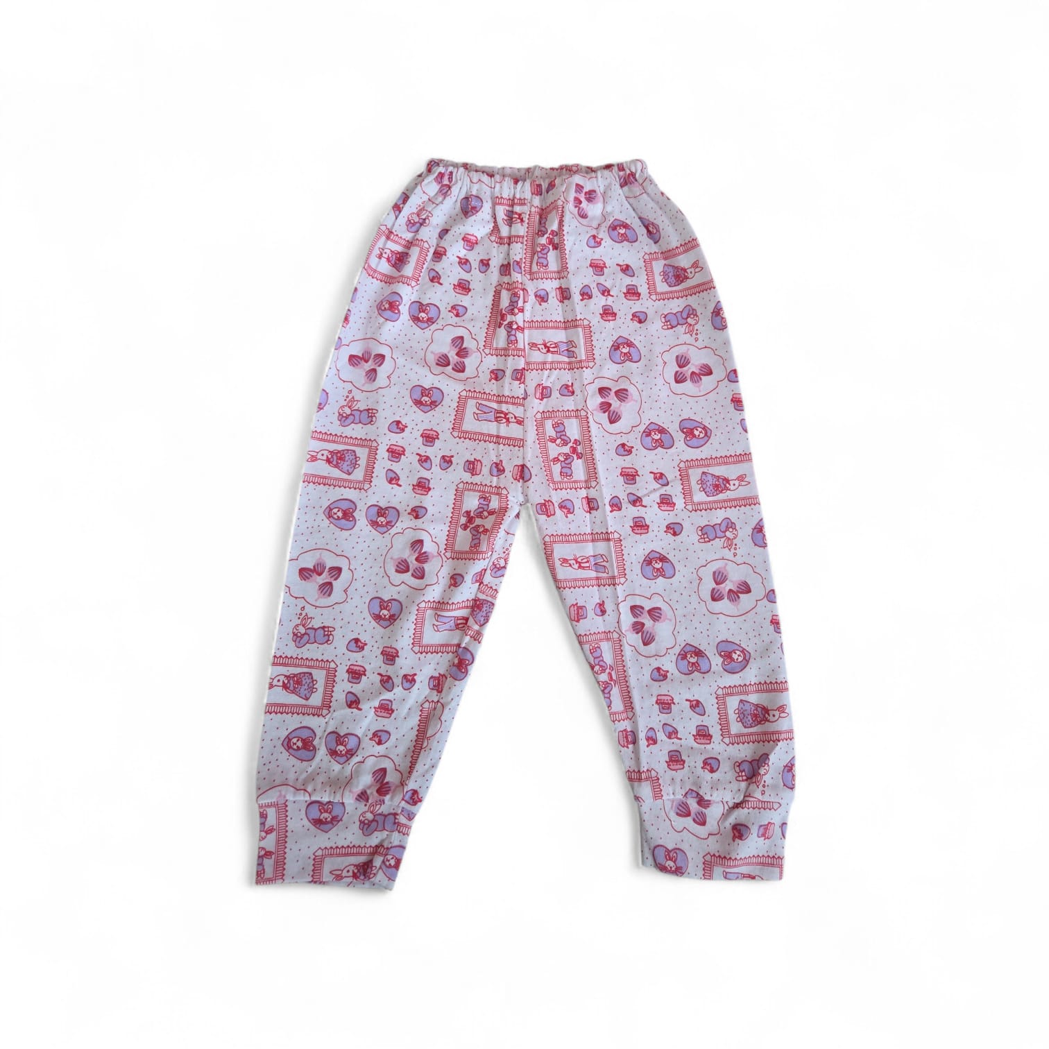 Pantaloni copii - Pantaloni copii, 6 luni, Model alb cu iepuras, marerial 100% bumbac
