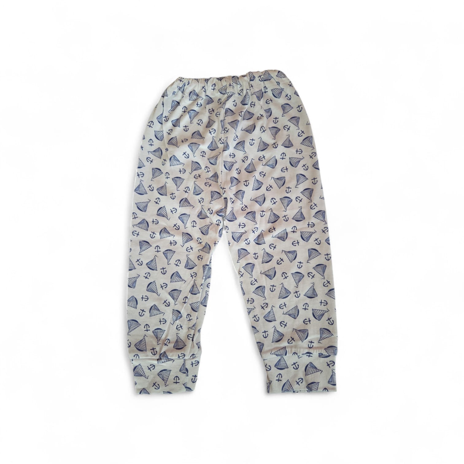 Pantaloni copii - Pantaloni copii, 6 luni, Model alb cu barcute, marerial 100% bumbac