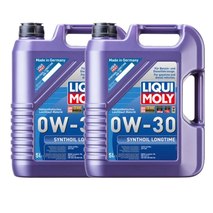 Pachet 10 Litri Ulei Motor Liqui Moly Synthoil Longtime 0W30 - ACEA A3/B4, VW 502 00, MB 229.3