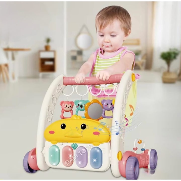 Antepremergator, Centru de Joaca si Dezvoltare 2-in-1 cu Salteluta Interactiva Piano