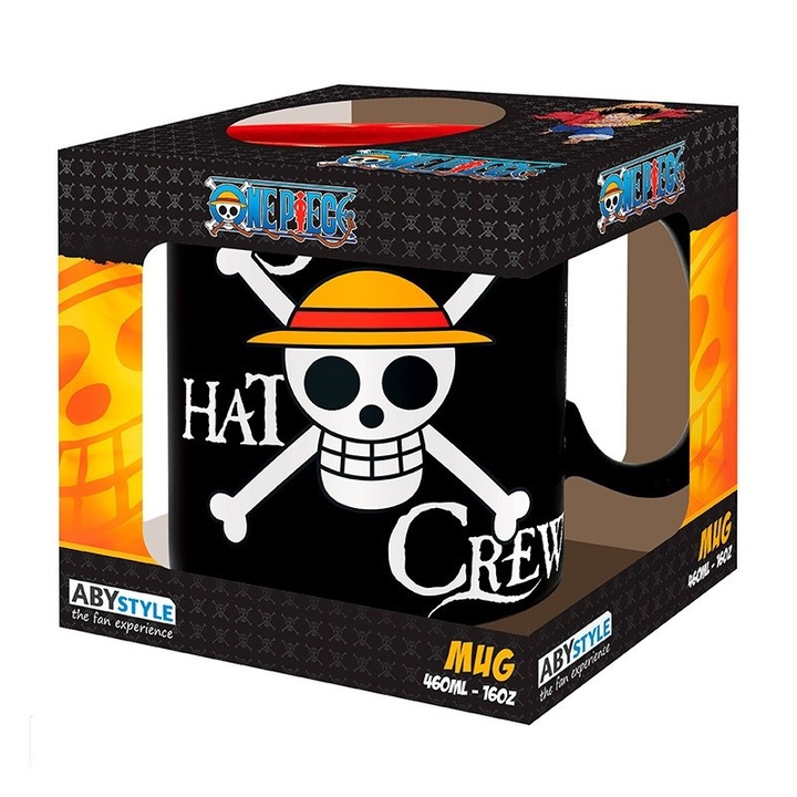 Чаша Abystyle POECELANOVA CASA 460 ml, ONE PIECE, Лъфи и Череп