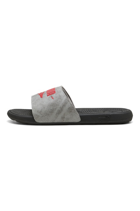 Puma, Papuci cu logo Cool Cat 2.0 Mid 90s, Rosu/Negru/Gri inchis
