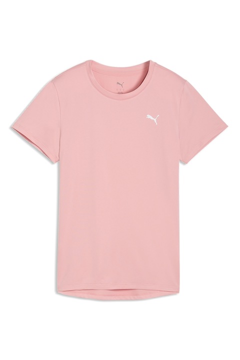 Puma, Tricou cu logo pentru fitness, Roz pastel