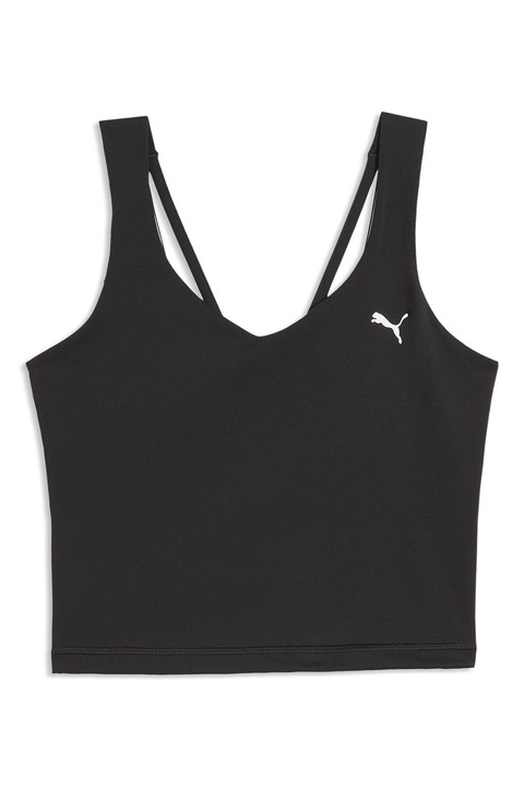 Puma, Bustiera cu logo pentru fitness Strong, Negru