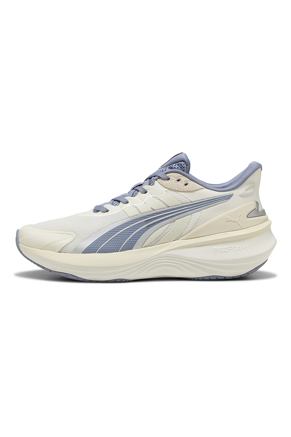 Puma, Pantofi Pulse Pro pentru alergare, Alb fildes, Albastru prafuit, 3