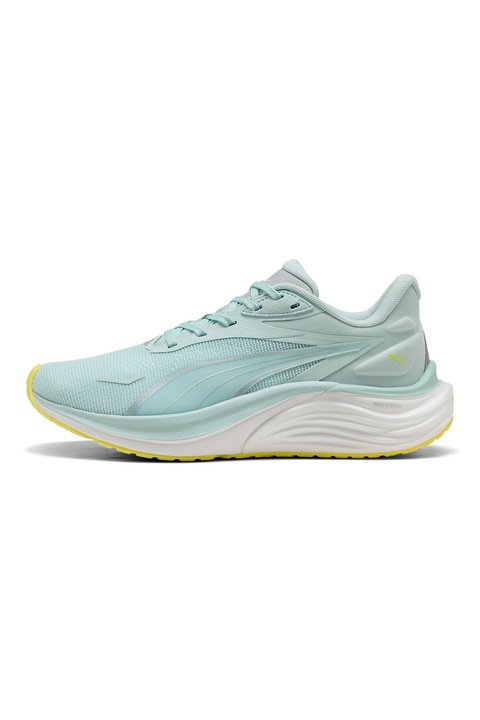 Puma, Pantofi Electrify NITRO™ 4 cu logo lateral pentru alergare, Alb/Turcoaz/Galben pal