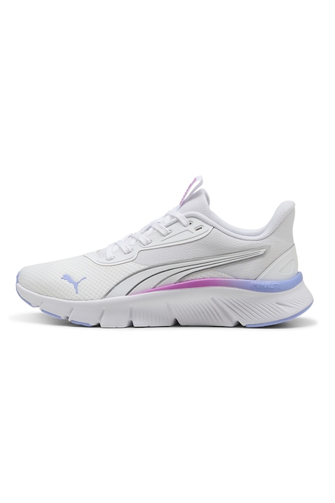Puma, Pantofi Flexfocus Lite din plasa cu logo, pentru alergare, Albastru lavanda/Roz pastel/Alb murdar
