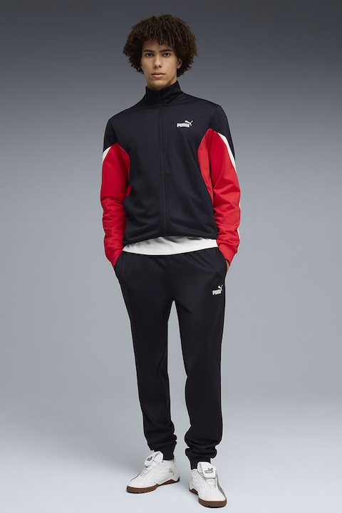 Puma, Trening regular fit cu detalii contrastante, Rosu/Alb/Albastru ultramarin