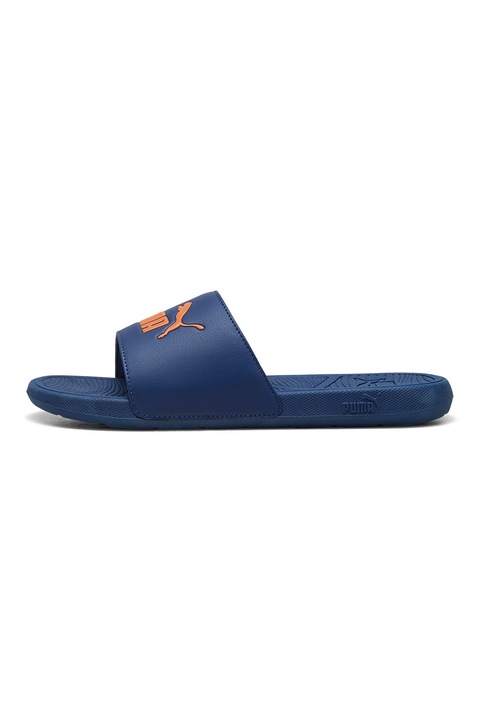 Puma, Papuci Cool Cat 2.0, Albastru inchis/Bronz