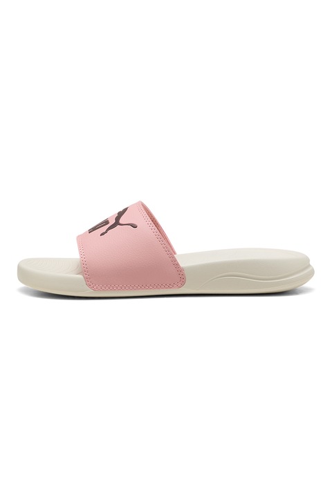Puma, Papuci cu logo PopCat 20, Negru/Roz prafuit/Crem, 38
