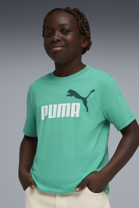 Puma, Logómintás pamutpóló, Fehér/Írzöld