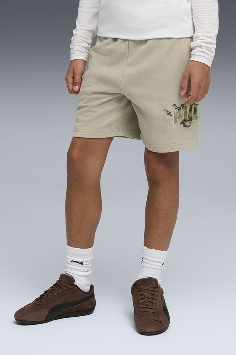 Puma, Essentials bermudanadrág rugalmas derékrésszel, Khaki/Homokbarna