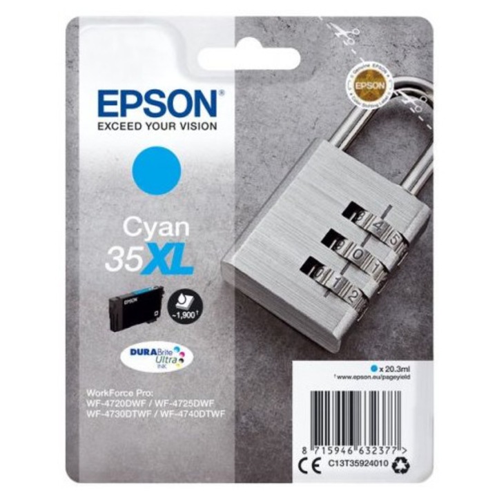 Epson T3592 (35XL) Cyan tintapatron, 205680, Patron