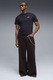 Puma, Tricou de bumbac cu decolteu la baza gatului si logo brodat Essentials 2, Rosu/Alb/Violet aubergine