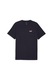 Puma, Tricou de bumbac cu decolteu la baza gatului si logo brodat Essentials 2, Rosu/Alb/Violet aubergine
