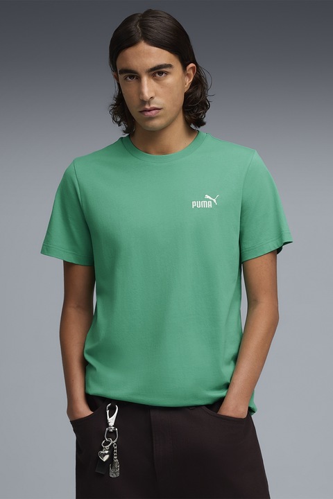 Puma, Tricou cu logo brodat Essentials No. 1, Verde