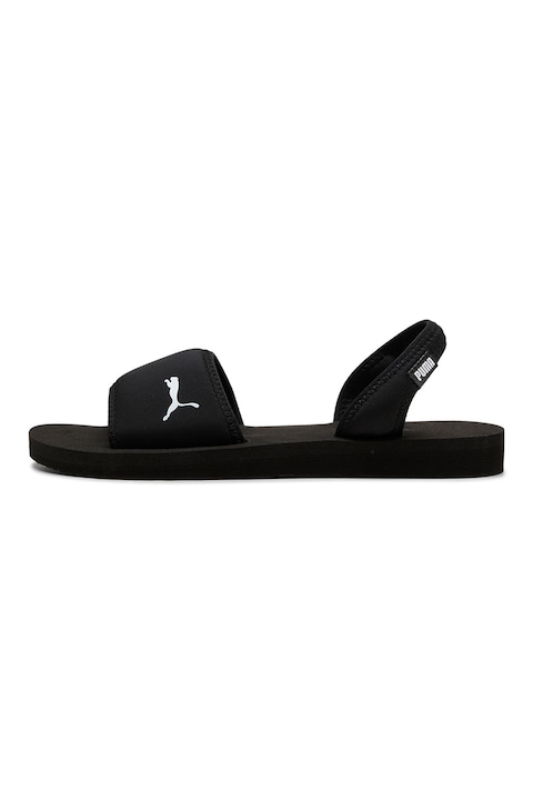Puma, Sandale din material textil Sandy Playa, Alb/Negru
