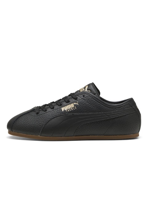 Puma, Pantofi sport Tackle L de piele cu garnituri de piele ecologica, Negru